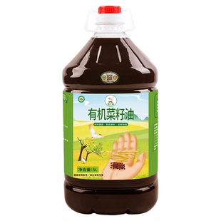 鹮丫头浓香5升压榨有机菜籽油 洋县草坝村非转基因浓香食用油