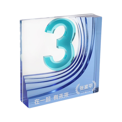 2026新款创意高档琉璃351020周年水晶奖杯定制定做年会优秀员工