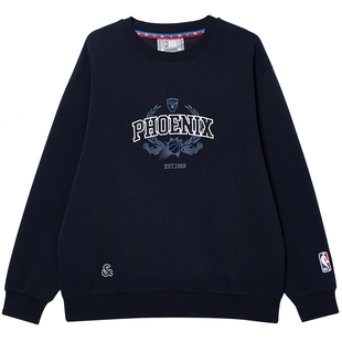 杰克琼斯男装秋冬卫衣2025年新款NBA联名立体字母胶印刺绣长袖