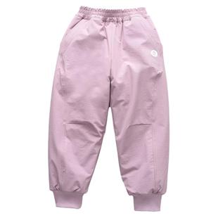 洋气童装冬款儿童男女童软壳冲锋裤 宝宝中大童防风保暖运动棉裤