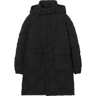 NMAX大码潮牌男装冬新品桃皮绒连帽羽绒服菱形格填充绒感外套