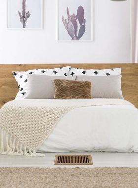 跨境4*10英寸地板风口黑色通风口白色通风口地板FL棕色出风口铁