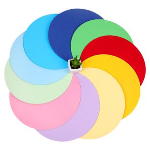 圆形卡纸彩色手工加厚diy绘画美术画画幼儿园学生25cm29cm36cm直径牛卡纸白卡纸黑卡纸制作材料工具包硬卡纸