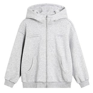 男童冬季韩范一体加绒运动外套2025新款儿童男孩加厚开衫连帽卫衣