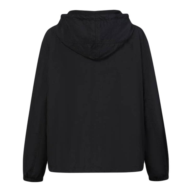【自营】KENZO高田贤三 时尚休闲纯色宽松连帽黑色风衣女拉链外套