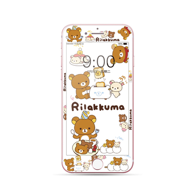 适用苹果8plus/7p卡通钢化膜