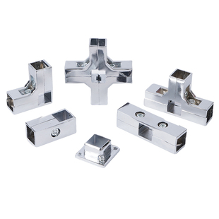 不锈钢方管连接件货架配件紧固件接头25X25方型服装展示货架花架