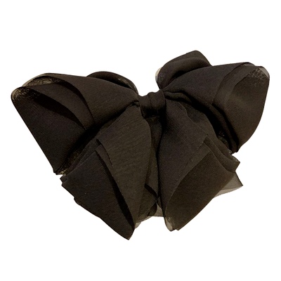 2.23韩国直播baket发饰春夏多层网纱蝴蝶结发夹弹簧夹