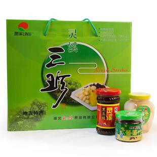 包邮湖北大冶特产 天天红灵溪三珍 金柯辣椒酱薯叶牛肉酱 6瓶盒装
