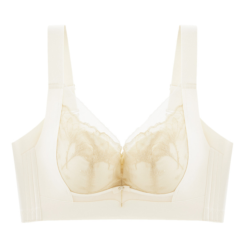 美思蕾丝内衣女小胸聚拢显大无钢圈上托侧收副乳防下垂调整型文胸