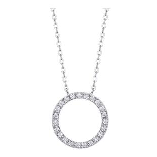 星轨满钻23钻锁骨链925银莫桑钻满镶圆环18k白金项链美式ins轻奢