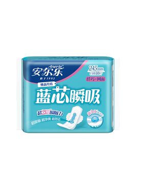 安尔乐卫生巾网面蓝芯瞬吸纤巧