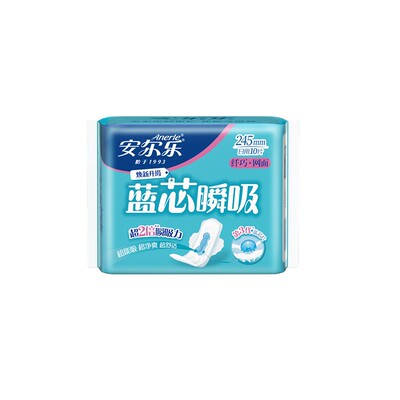 安尔乐卫生巾网面蓝芯瞬吸纤巧