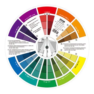 日常学习色彩搭配色卡色轮环图表