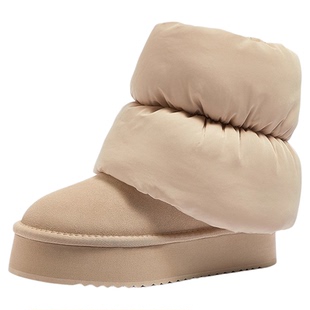 骆驼运动鞋2025冬季雪地靴女款加绒加厚保暖厚底鞋子防滑棉鞋女士