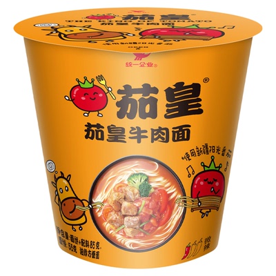 统一番茄牛肉面方便面容器