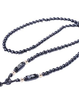 时尚百搭毛衣链伸缩玛瑙吊坠绳