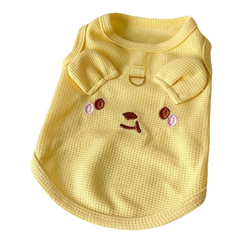 狗狗衣服彩虹条纹云朵牵引吊带春夏薄款宠物小型幼犬博美比熊泰迪