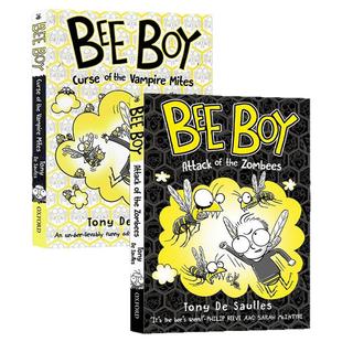 蜜蜂小子2册 英文原版章节书 Bee Boy Clash Killer Queens/Attack Of Zombees/Curse Of The Vampire Mites 牛津儿童读物7岁+