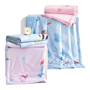 罗莱儿童A类100%蚕丝地暖被天丝被芯卡通儿童幼儿园可水洗四季被