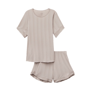 Intimissimi意舒漫条纹老钱风短袖短裤睡衣家居服套装PCD951
