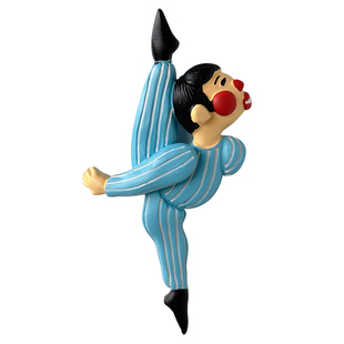 可爱日子 ins风文创举重小女孩冰箱贴 立体3D个性可爱创意磁性贴