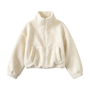 Cardigan loose zipper jacket for women开衫上衣宽松拉链外套女