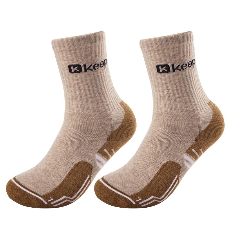 Keep羊毛登山袜缓震专业跑步徒步运动防臭抗菌中筒袜美利奴羊毛袜