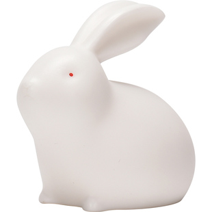 创意白瓷可爱小兔子茶桌装饰摆件禅意书房镇纸盆栽微景观造景配件
