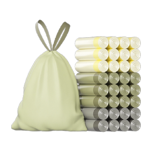 靓涤垃圾袋加厚大号免撕抽绳厨余家用奶fufu色系特厚厨余用