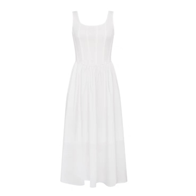 通勤伞裙棉质纯色梭织