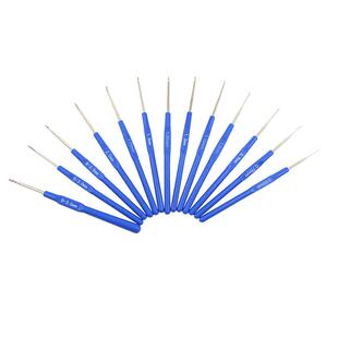 新手编织工具钩针蓝色带钩钩针家用钩针工具套装毛线毛衣钩针