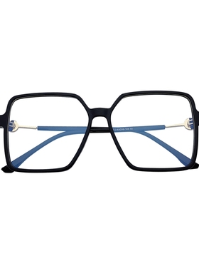 ins同款大方框女士圆脸平光镜