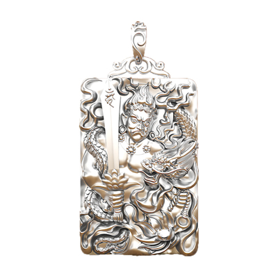 不动尊本命佛属鸡守护神实心吊坠