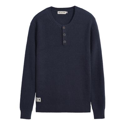 mcs秋冬合身版亨利领长袖针织衫