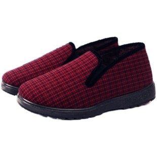 老北京棉布鞋保暖女式鞋老头套脚鞋子冬季中老年人软底防滑棉鞋