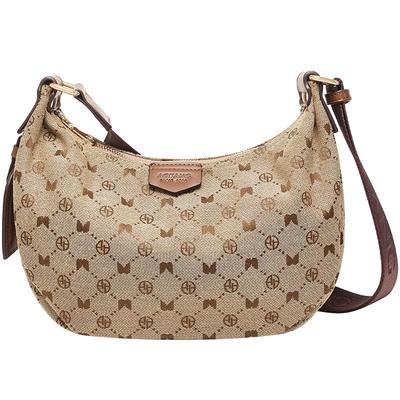 奥康饺子包时尚通勤老花单肩包