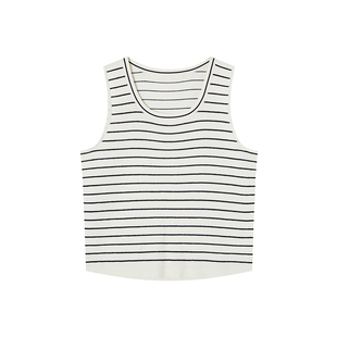 indicia标记2026春季新款简约百搭基础款休闲风条纹背心L2B6BX087