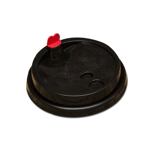 一次性95口径奶茶杯盖红心塞爱心pp注塑杯通用塑料杯贡茶盖子