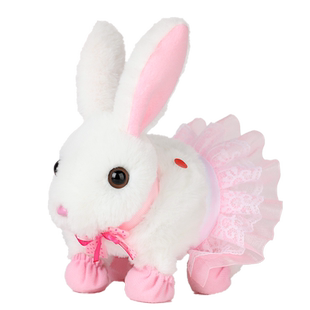 儿童小兔子毛绒仿真玩偶小白兔电动宠物会唱歌跳舞说话的玩具女孩