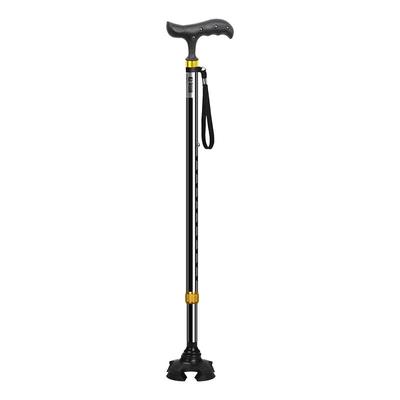 乐来福老人拐杖伸缩四脚防滑拐杖