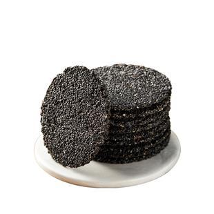 无糖黑芝麻饼孕妇零食佰味良田芝麻片薄片酥片百味良田健康零食