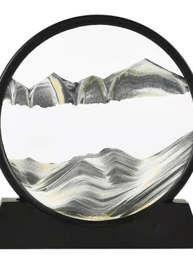 流沙画摆件自动翻转沙漏液体