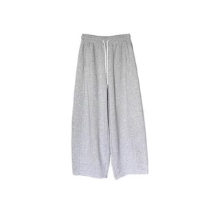 灰色运动卫裤大码小个子九分弯刀阔腿裤女2026新款今年流行梧桐裤