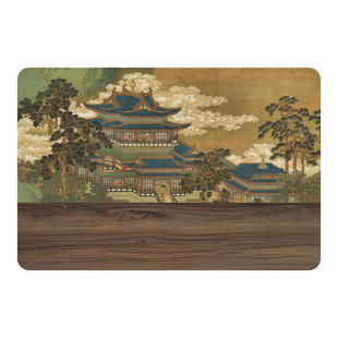 古风厨房沥水垫软硅藻泥吸水餐垫隔热碗盘垫新中式防滑杯垫浴室垫