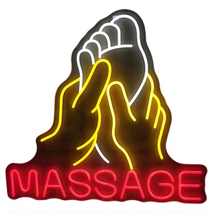 按摩霓虹灯led养生推拿massage足疗浴定制广告牌SPA夜店招发光字
