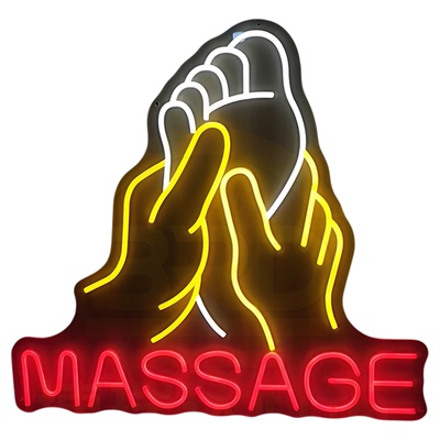 按摩massage发光广告牌
