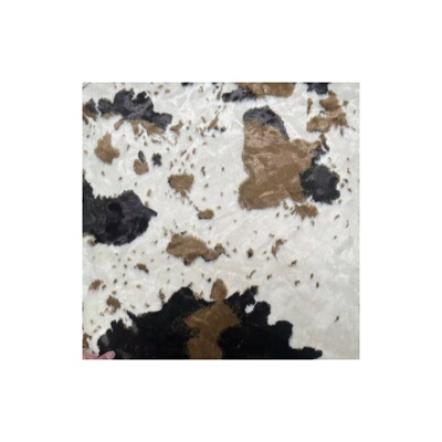 高端轻奢仿皮草奶牛纹沙发布料