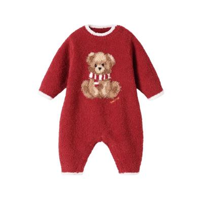 半边绒婴儿连体衣贝肽斯宝宝睡衣