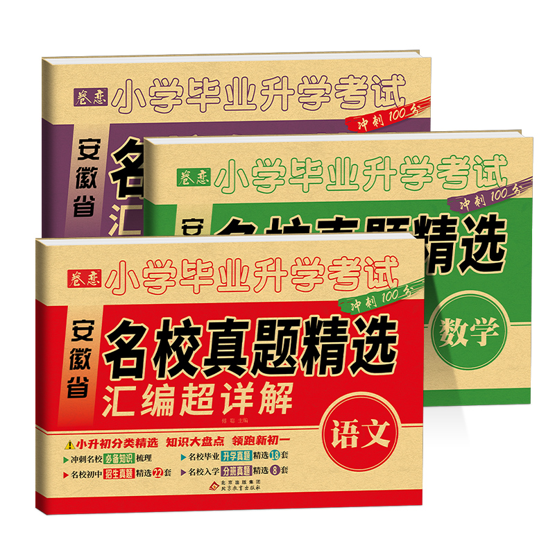 备考2025安徽省小升初真题卷小学毕业升学语文数学英语必刷题模拟人教部编版总复习资料6六年级上下册试卷测试卷全套小考升初中